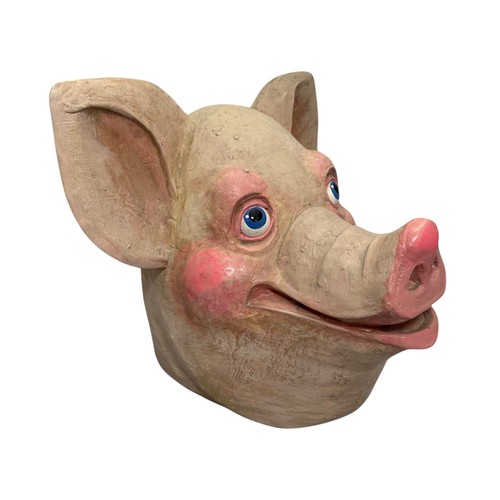 62 - Terry Webster (British, 1941-2024), 
Pigs Head, 
Paper mâché, 
40cm.