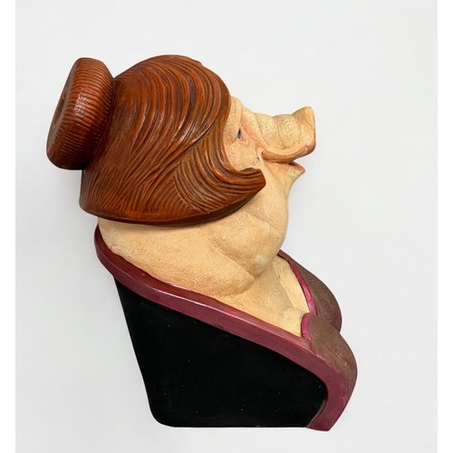 28 - Terry Webster (British, 1941-2024), 
Pigwoman, 
Composite resin and ceramic, 
1999, 
48cm.