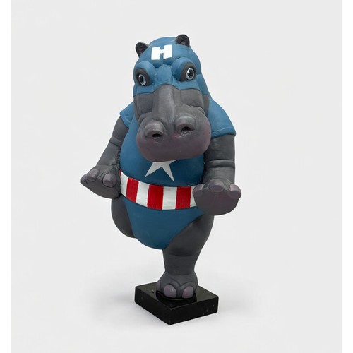 67 - Terry Webster (British, 1941-2024), 
Captain Hippo, 
Composite resin, 
33cm.