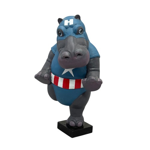 67 - Terry Webster (British, 1941-2024), 
Captain Hippo, 
Composite resin, 
33cm.