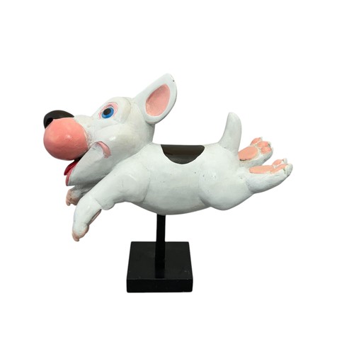 69 - Terry Webster (British, 1941-2024), 
Leaping Dog, 
Composite resin, 
25cm.