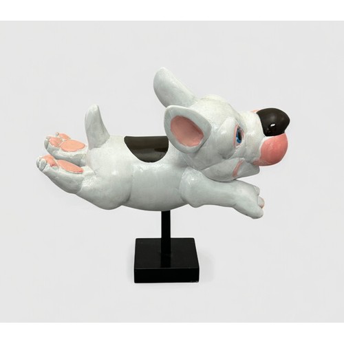 70 - Terry Webster (British, 1941-2024), 
Leaping Dog, 
Composite resin, 
23cm.