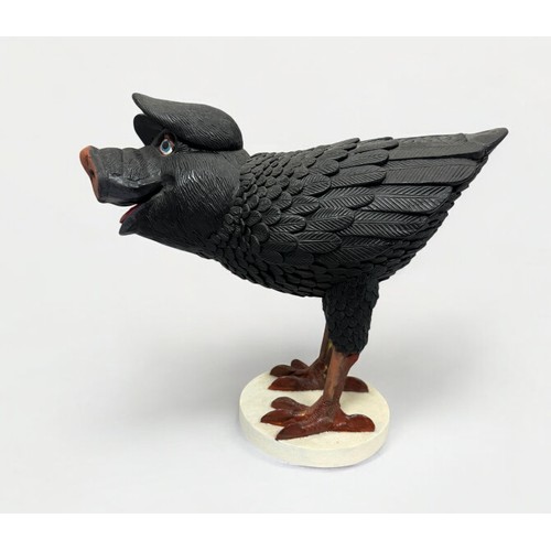 59 - Terry Webster (British, 1941-2024), 
Pig Raven, 
Composite resin, 
25cm.