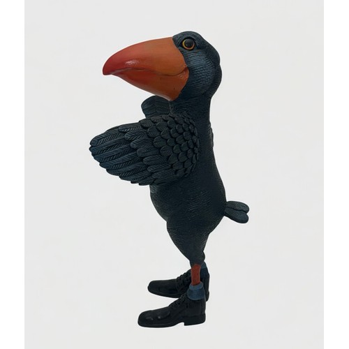 56 - Terry Webster (British, 1941-2024), 
Bird in Boots, 
Composite resin, 
37cm.