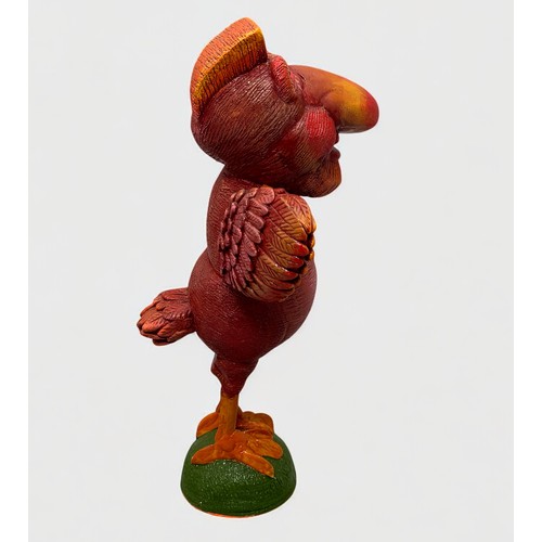 52 - Terry Webster (British, 1941-2024),
Red Bird, 
Composite resin, 
31cm.