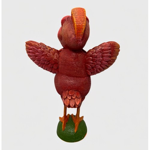 52 - Terry Webster (British, 1941-2024),
Red Bird, 
Composite resin, 
31cm.