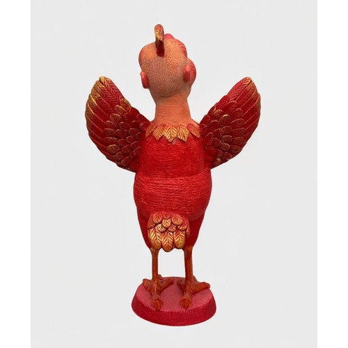 53 - Terry Webster (British, 1941-2024),
Red Bird, 
Composite resin, 
33cm.