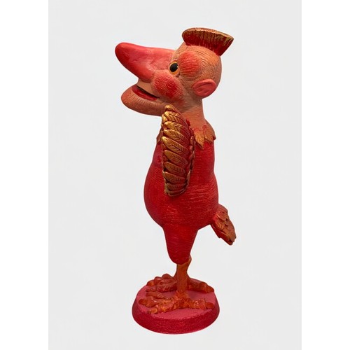 53 - Terry Webster (British, 1941-2024),
Red Bird, 
Composite resin, 
33cm.