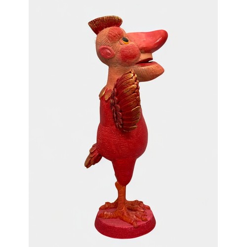 53 - Terry Webster (British, 1941-2024),
Red Bird, 
Composite resin, 
33cm.