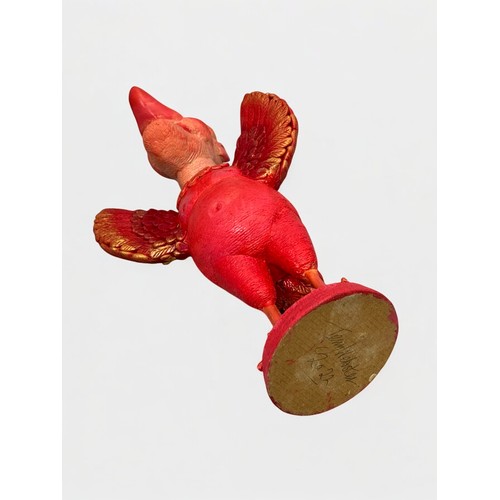 53 - Terry Webster (British, 1941-2024),
Red Bird, 
Composite resin, 
33cm.