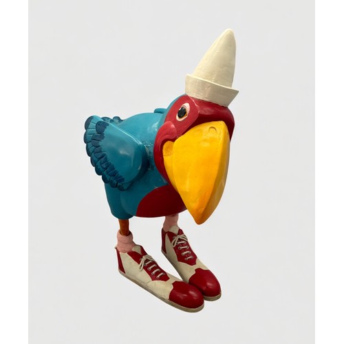 41 - Terry Webster (British, 1941-2024), 
Parrot in boots, 
Composite resin, 
43cm.