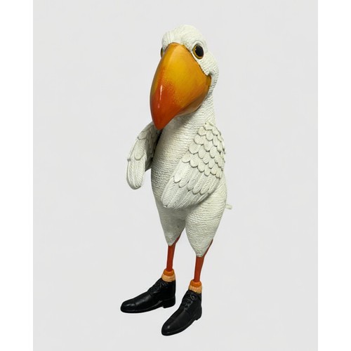 45 - Terry Webster (British, 1941-2024)
Gull in Boots, 
Composite resin, 
38cm.