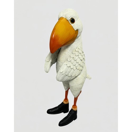 45 - Terry Webster (British, 1941-2024)
Gull in Boots, 
Composite resin, 
38cm.