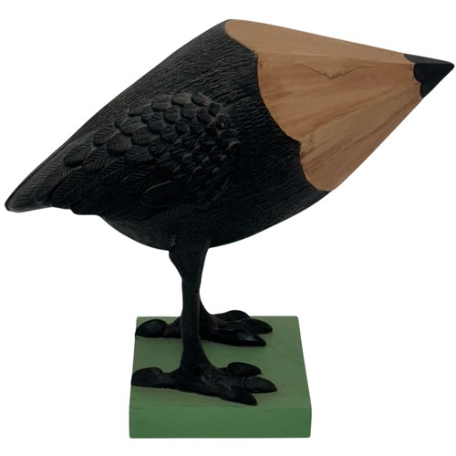 57 - Terry Webster (British, 1941-2024), 
Pencil Bird, 
Composite resin, 
21cm.