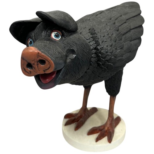 59 - Terry Webster (British, 1941-2024), 
Pig Raven, 
Composite resin, 
25cm.