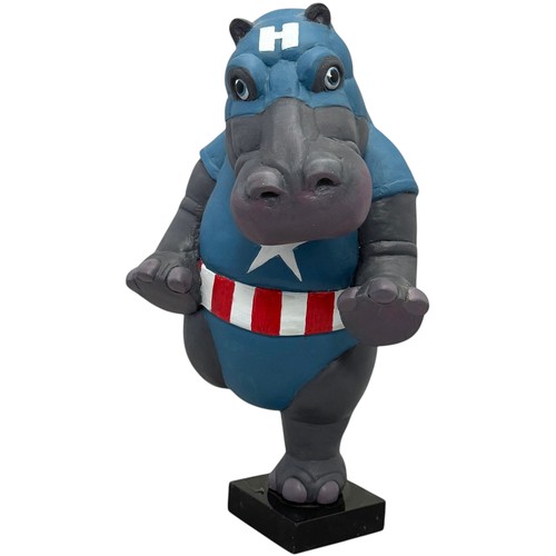 67 - Terry Webster (British, 1941-2024), 
Captain Hippo, 
Composite resin, 
33cm.