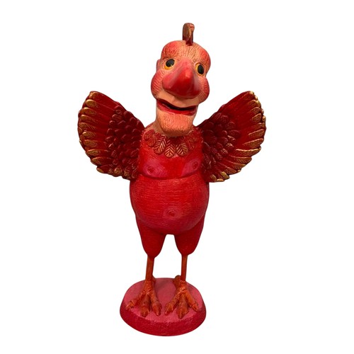 53 - Terry Webster (British, 1941-2024),
Red Bird, 
Composite resin, 
33cm.