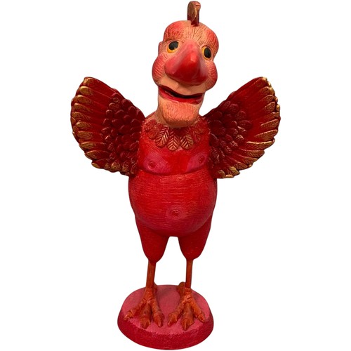 53 - Terry Webster (British, 1941-2024),
Red Bird, 
Composite resin, 
33cm.