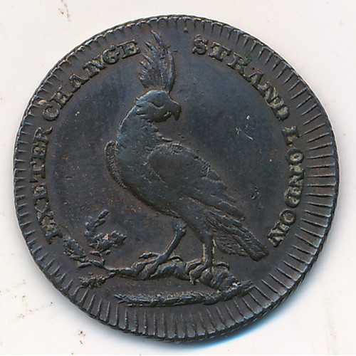 361 - J&G Pidcock, Middlesex Farthing token. Obverse: elephant, 'JAMES' beneath, 'PIDCOCKS' above and 'EXH... 