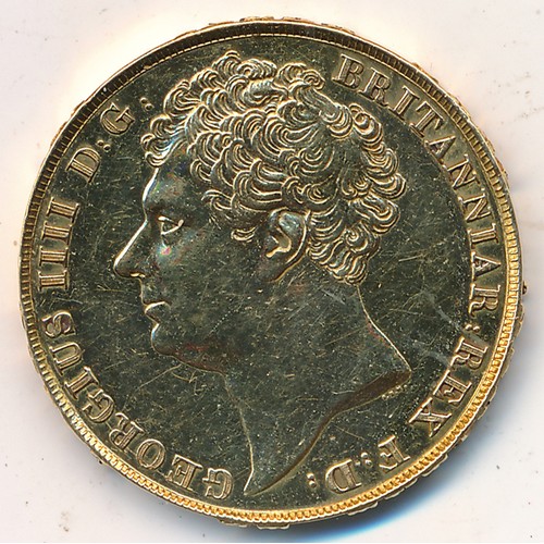 176 - George IV 1823 double sovereign (two pounds), 15.9g, very fine.