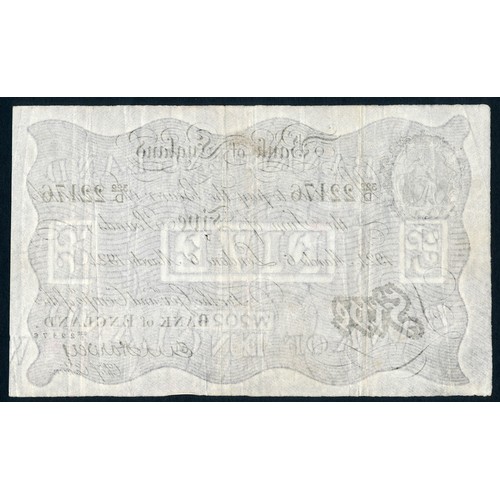 386 - Bank of England E. M Harvey £5 1924 (Mar 6) White £5 London 322/D 22176, very fine.