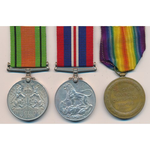 24 - Possible family medals with First World War Victory Medal to 50382 Pte A. Jones Ches R. very fine. A... 