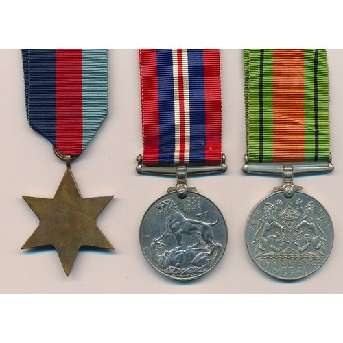 29 - Second World War - D. C. Hopkinson - 1939-1945 Star, Defence Medal and BWM with Navy box of issue ad... 