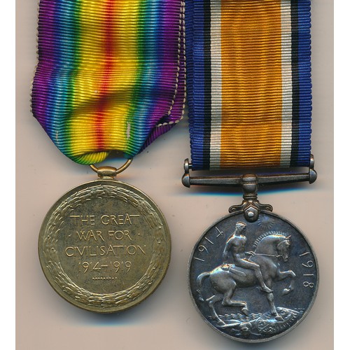 15 - First World War - L.A. Carr - BWM and Victory Medal to S-35536 Pte L.A. Carr 8-Lond R. swing mounted... 