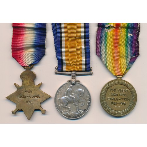 14 - First World War - Arthur O'Conor - 1914-15 Star trio to 41062 A-Cpl A. O’Conor R.E. (2.Cpl on Star) ... 