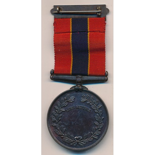 33 - National Fire Brigades Association Long Service Medal (bronze) with Ten Years suspension bar, edge e... 