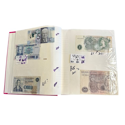 398 - World banknotes (270+), in an album Belarus, Belgium, Egypt, France, GB, Greece, Norway, Scotland, U... 