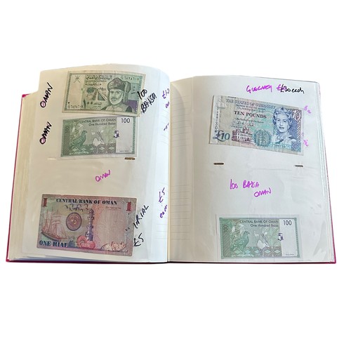 398 - World banknotes (270+), in an album Belarus, Belgium, Egypt, France, GB, Greece, Norway, Scotland, U... 