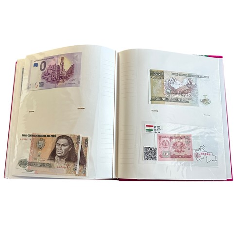 398 - World banknotes (270+), in an album Belarus, Belgium, Egypt, France, GB, Greece, Norway, Scotland, U... 