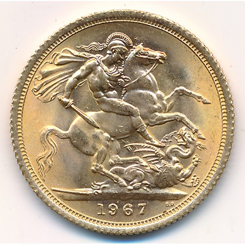 183 - Elizabeth II 1967 full gold sovereign uncirculated.