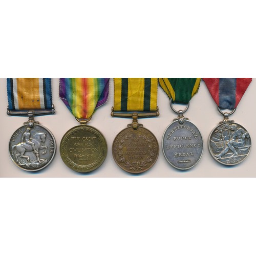 10 - First World War - Ernest Welch - War Medal & Victory Medal pair awarded to 280094 Sjt E.W. Welch Ham... 