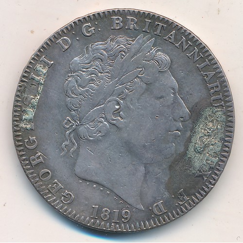 262 - George III 1819 crown, fine, from a mount.