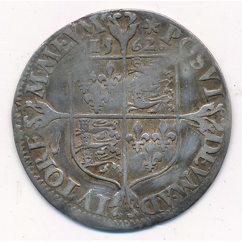 222 - Elizabeth I Milled coinage, Sixpence, 1562, mm. star, 2.92g. S.2594.