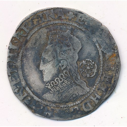 223 - Elizabeth I, Fifth issue, Sixpence, 1581, mm. Latin cross, 2.91g. S.2572.