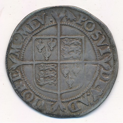 225 - Elizabeth I, Sixth issue, Shilling, mm. escallop (1584-86), 5.90g. S.2577.