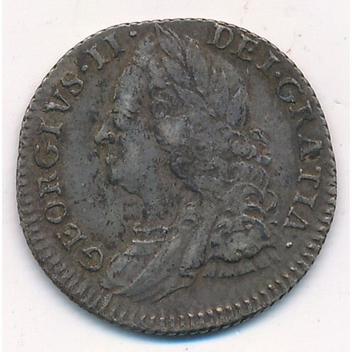 256 - George II 1758 sixpence, good fine.