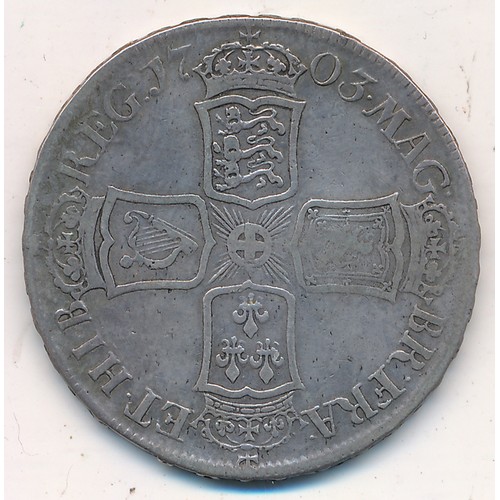 244 - Anne 1703 VIGO half crown, fine.