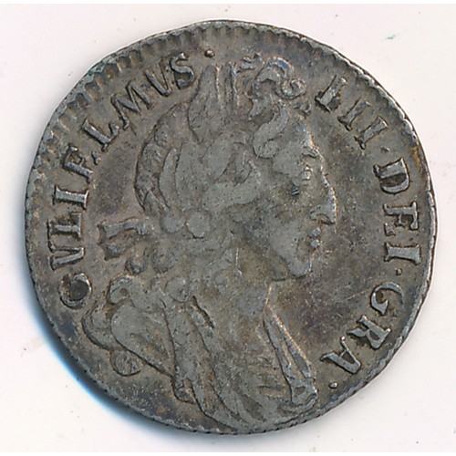 242 - William III 1697 sixpence, good fine.