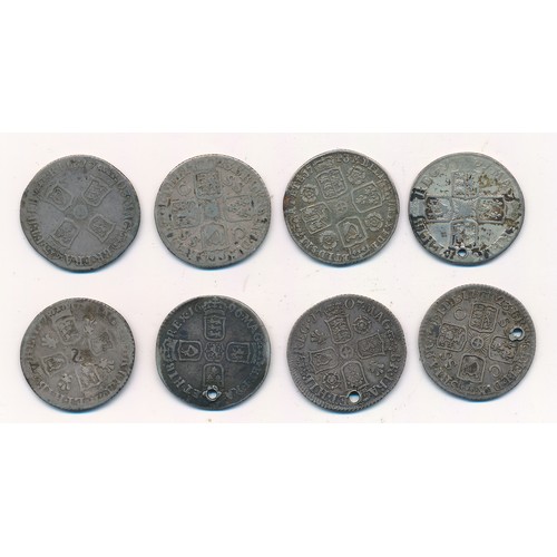 202 - Collection of mainly 18th Century sixpences (8), in mixed condition with 1703, 1709? (date unclear),... 