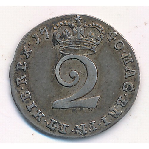 252 - George II 1740 Maundy twopence, very fine.