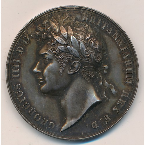 164 - George IV (1820-1830), Coronation, 1821 silver medal by B. Pistrucci, laureate head left, rev. Brita... 