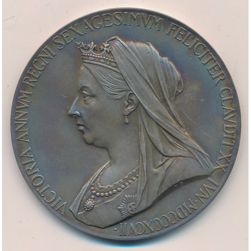 165 - Queen Victoria Diamond Jubilee 1897 Commemorative Medal, silver d.55.5mm, 83.87g:, official large si... 