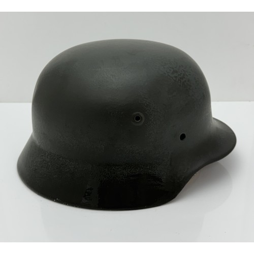 61 - WWII original German M40 steel combat helmet shell. Marked clearly NS66 to side inner rim, DN44 to b... 