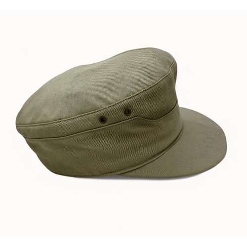 63 - Two reproduction WWII German caps. A reproduction  'SS' M43 field cap with good quality insignia, si... 