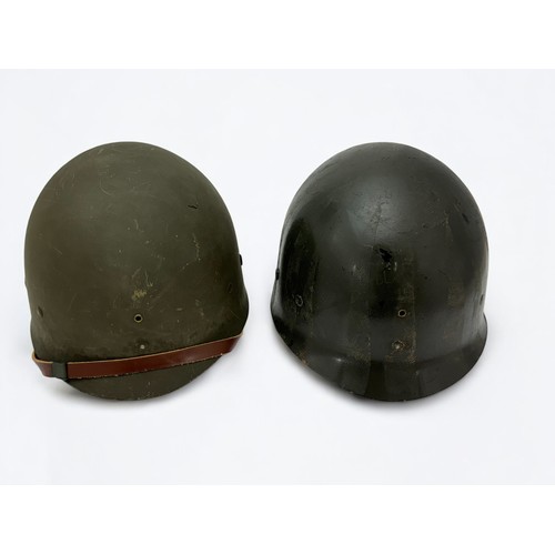 115 - Two WWII US Military helmet liners.  A Westinghouse liner, and an incomplete Seaman Paper company li... 