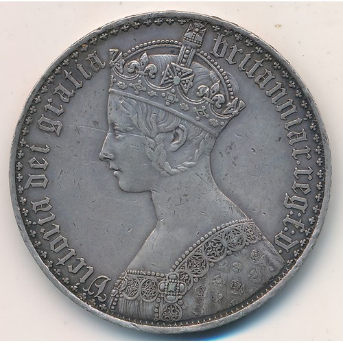 267 - Victoria 1847 'Gothic' Crown, UNDECIMO, very fine.